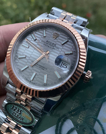 36 mm رولكس ديت جستستيل وذهب إيفروز بقرص ماربل