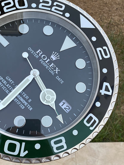 قسم رجال الاعمال - ساعة رولكس سبرايت للحائط - صناعة يدوية للمينا منفذ تاريخ و ارقام لومينوس مثّل ساعة اليد الاصلية