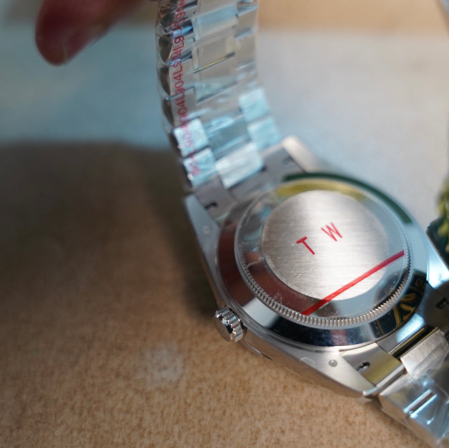 40 mm رولكس داي ديت دايموند عربي مينا اخضر اومبريه زيتوني - كلين تايتل