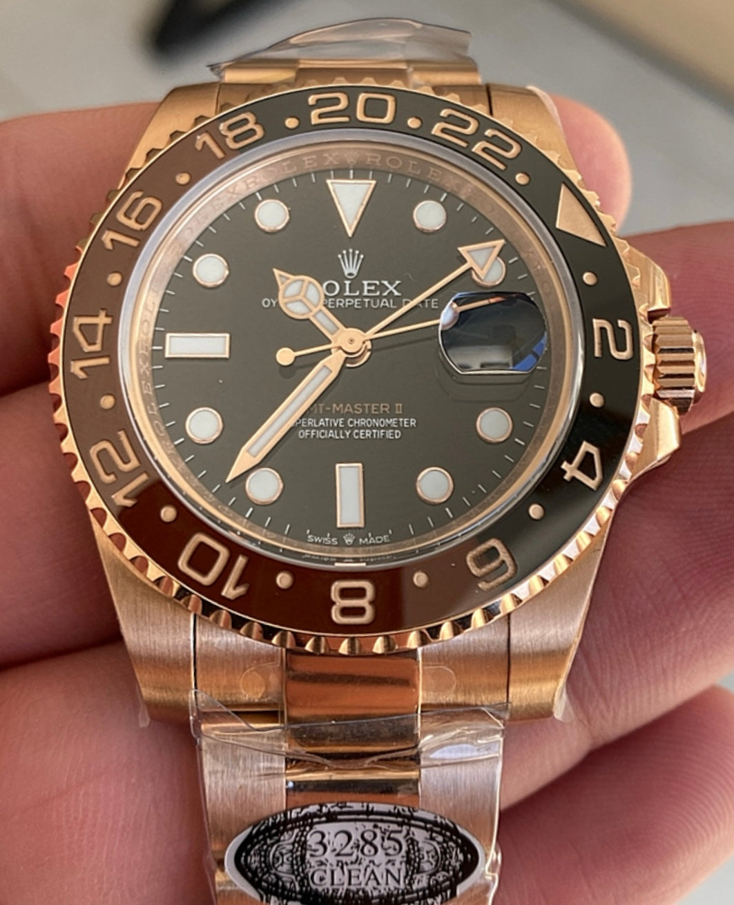 رولكس جي ام تي رووت بيير / كلين طبق الأصل ماكينة سويسري طبق الأصل حبة وتحدة