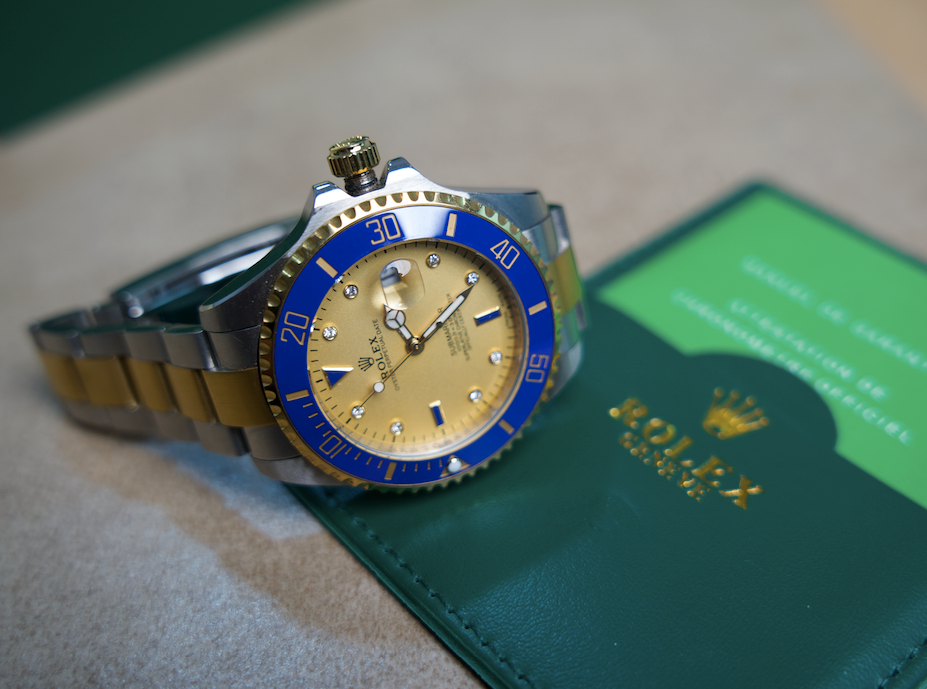 41 mm رولكس سابمارينر ذهبي و ازرق اصدار محدود - قطعة واحدة