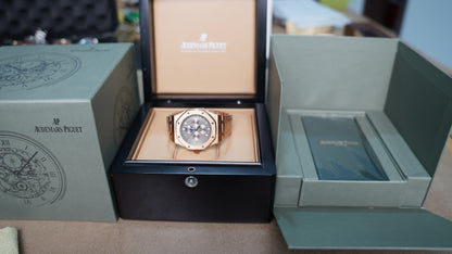 AP Royal Oak 41 mm  -  رويال اوك كاليندر روز جولد سوبر كواليتي