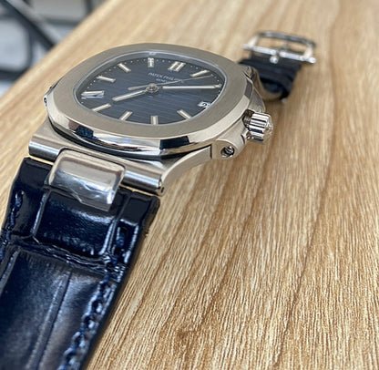 باتيك فيليب نوتلس كلين ٥٧١١ طبق الأصل جلد - نيلي