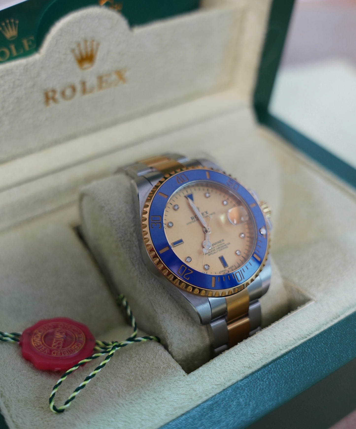 41 mm ساعة رولكس سابمارينر ذهبي و أزرق سوبر كواليتي