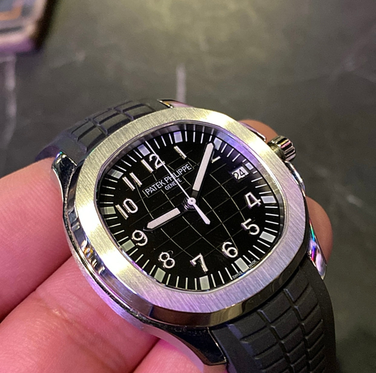 باتيك فيليب تكوا نوت ستراب اسود  طبق الأصل (صور حقيقية دون تعديل)