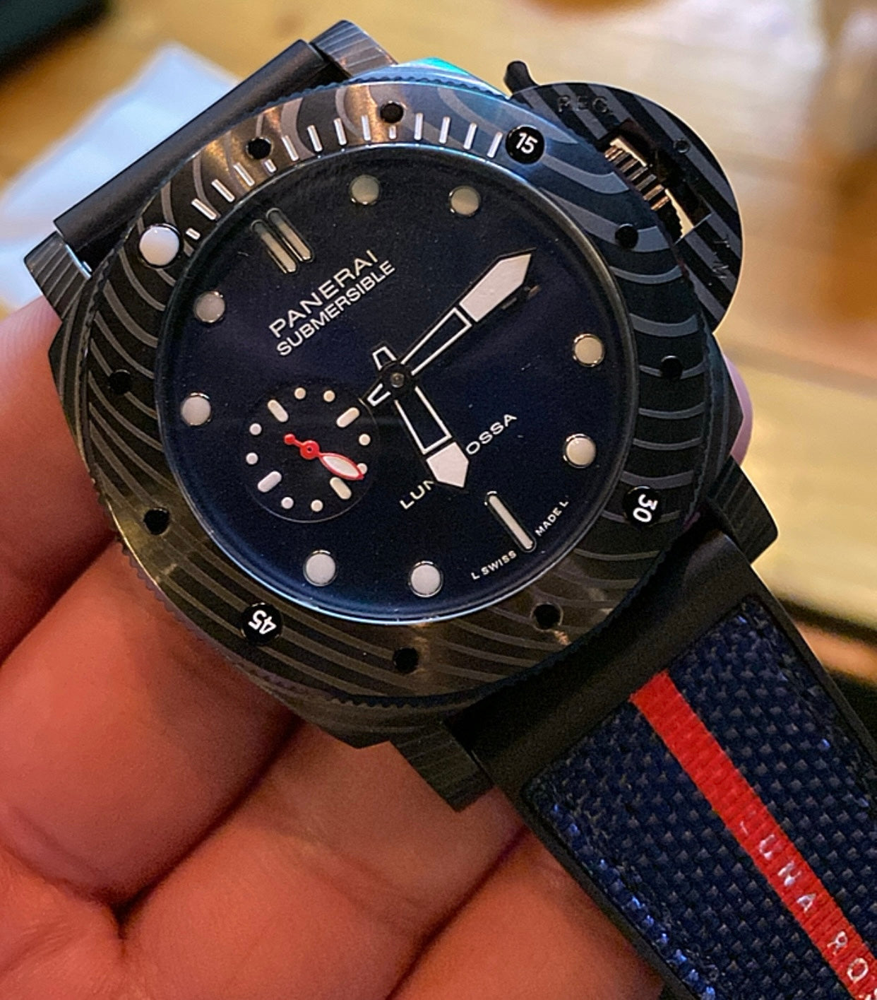 ساعة باناراي كلين طبق الاصل - ماكينة سويسري - صمام يعمل مثل الاصلية حبة واحدة فقط