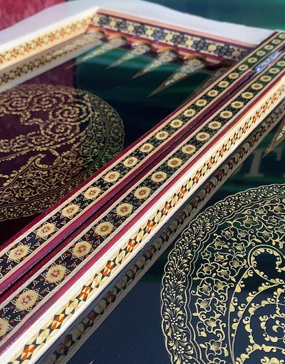 تحفة فنية صناعة يدوية - طاولي و شطرنج رسمة واحدة فقط يعني الحبة الوحيدة في العراق - احجار الطاولي و الشطرنج صناعة يدوي  بادق التفاصيل (t4)
