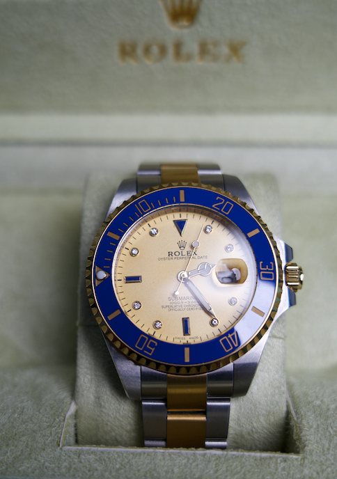 41 mm رولكس سابمارينر ذهبي و ازرق اصدار محدود - قطعة واحدة
