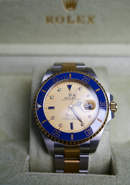 41 mm رولكس سابمارينر ذهبي و ازرق اصدار محدود - قطعة واحدة