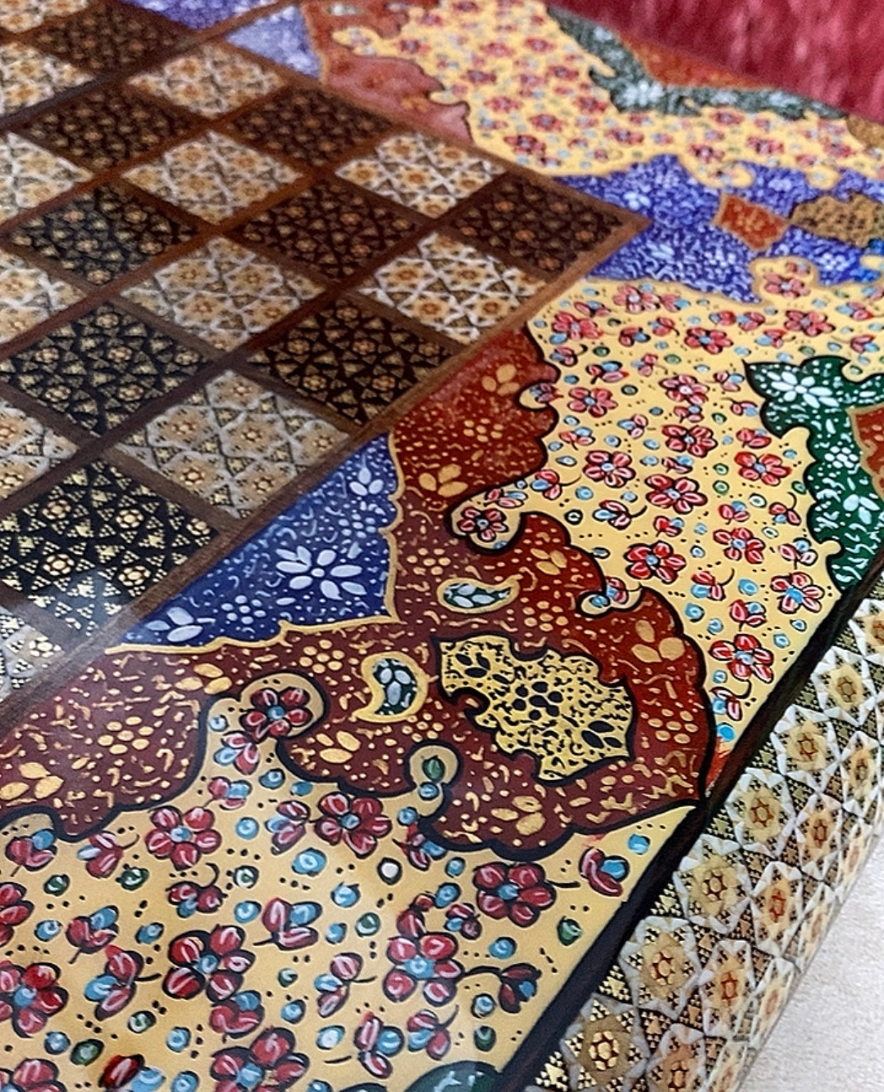 تحفة فنية صناعة يدوية - طاولي و شطرنج رسمة واحدة فقط يعني الحبة الوحيدة في العراق - احجار الطاولي و الشطرنج صناعة يدوي  بادق التفاصيل (t1)