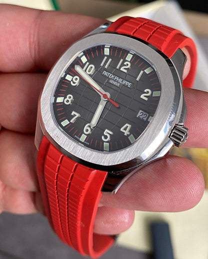 باتيك فيليب اكوا نوت ستراب احمر - طبق الاصلية