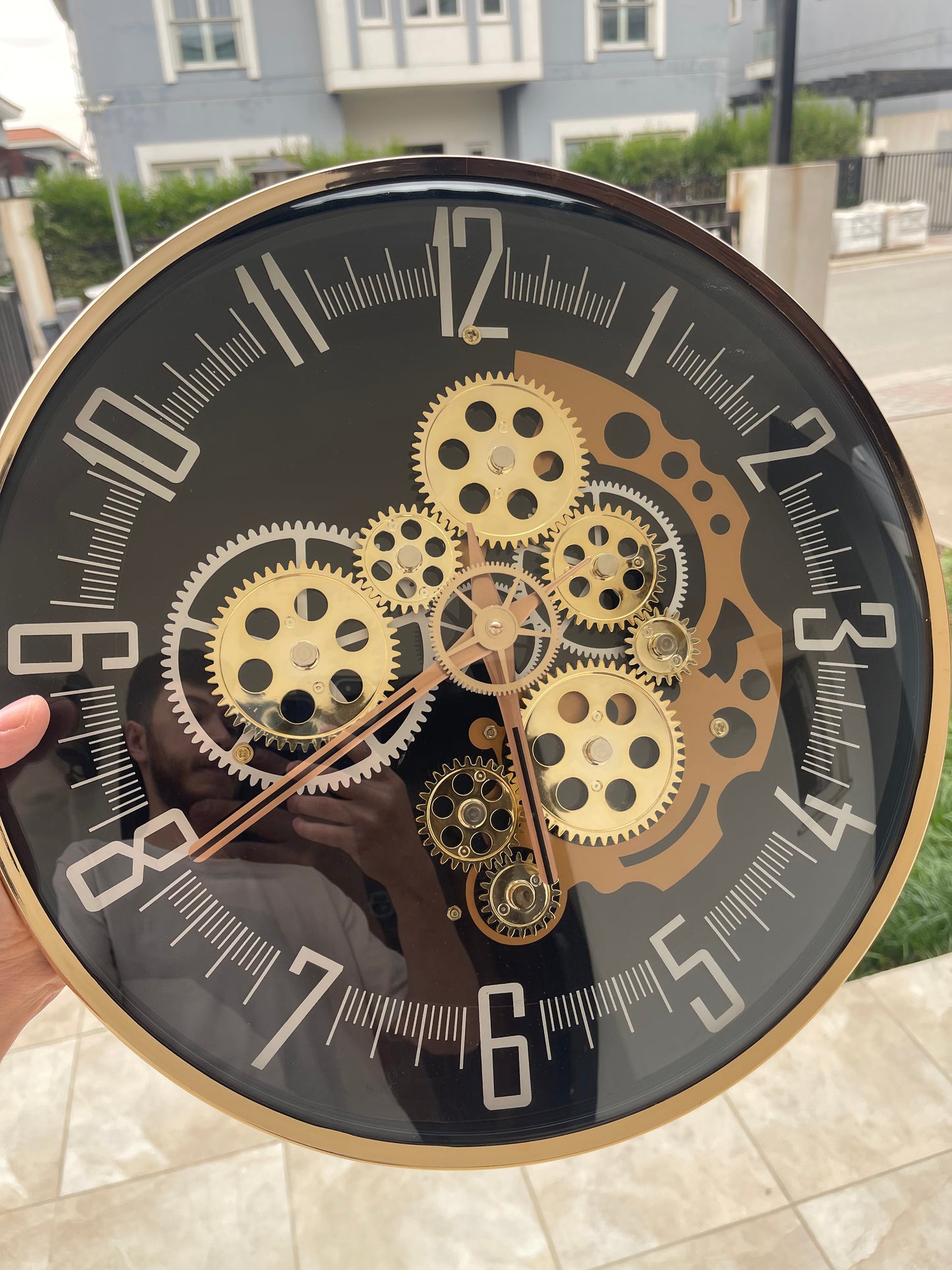 قسم رجال الأعمال ساعه حائط بتصميم كلاسيكي بمسننات تعمل بشكل كامل قطعه واحده فقط