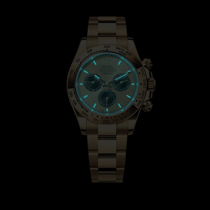 40 mm رولكس دايتونا ذهب أصفر بقرص أسود