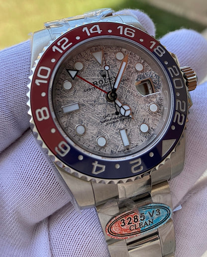 رولكس جي ام تي ببسي اصدار خاص مينا ماربل - كلين طبق الاصل ماكينة سويسري - قطعة نادرة