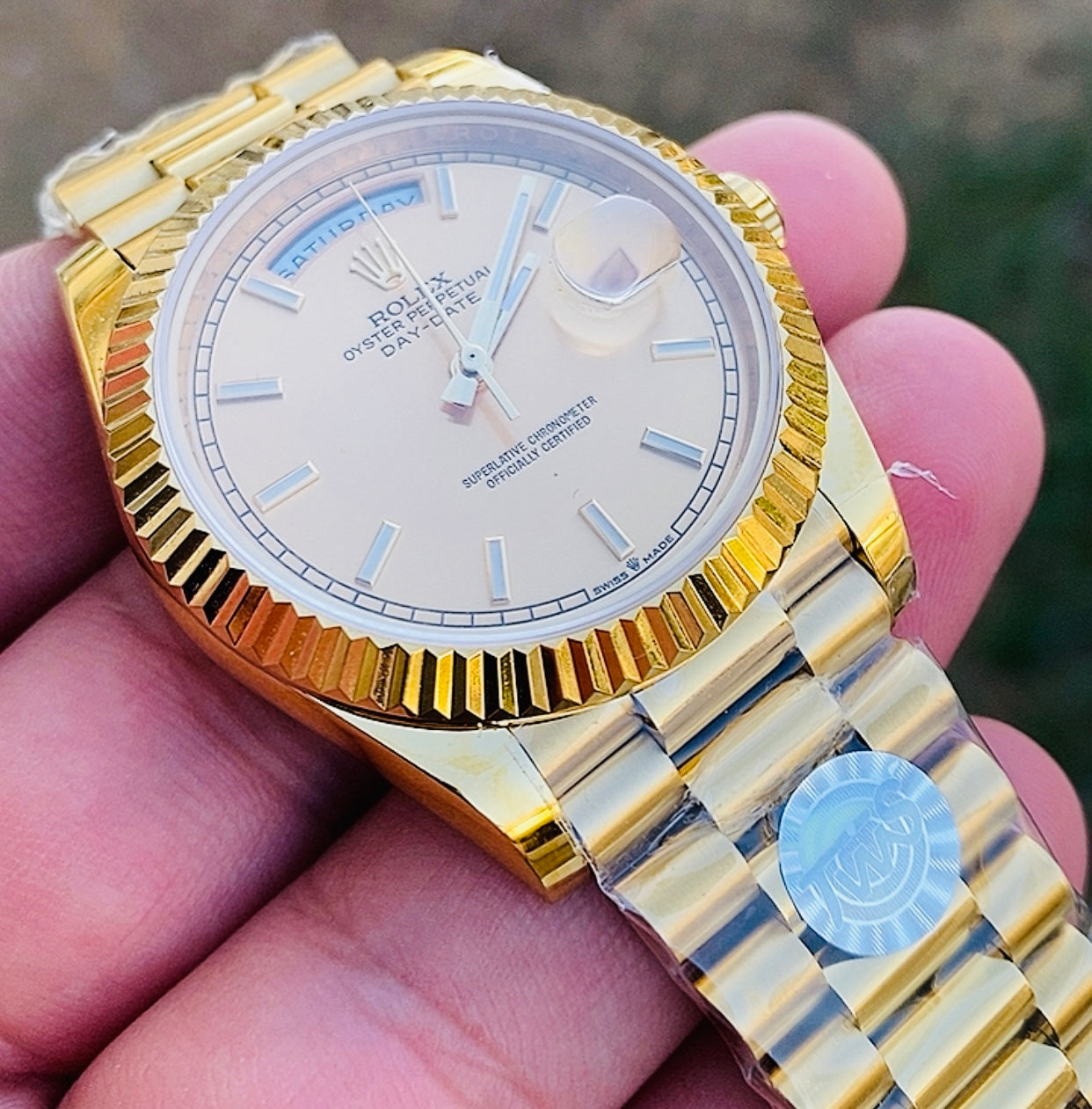 رولكس دايديت كلين فول يالو جولد - كلين طبق الأصل ماكينة سويسري  طلاء ذهب ١٨