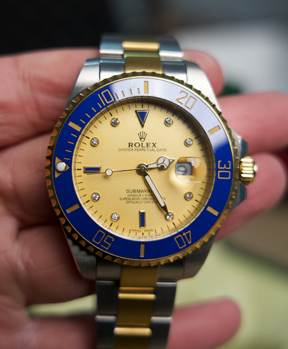 41 mm رولكس سابمارينر ذهبي و ازرق اصدار محدود - قطعة واحدة