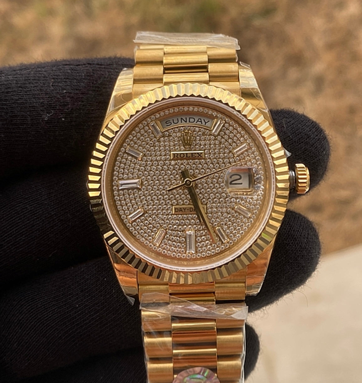 DayDate Yellow Gold - قطعة وحدة كلين طبق الأصل مينا باڤد