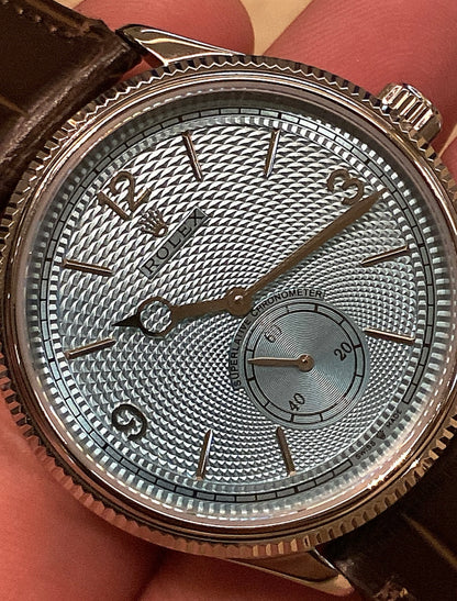 رولكس بيربتشوال 1908 ايس بلو - كلين طبق الأصل ماكينة سويسري حبة واحدة