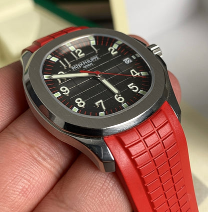 باتيك فيليب اكوا نوت ستراب احمر - طبق الاصلية