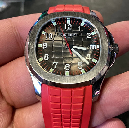 باتيك فيليب تكوا نوت ستراب احمر طبق الأصل (صور حقيقية دون تعديل)