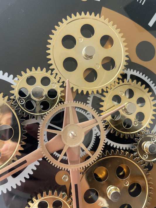 قسم رجال الأعمال ساعه حائط بتصميم كلاسيكي بمسننات تعمل بشكل كامل قطعه واحده فقط