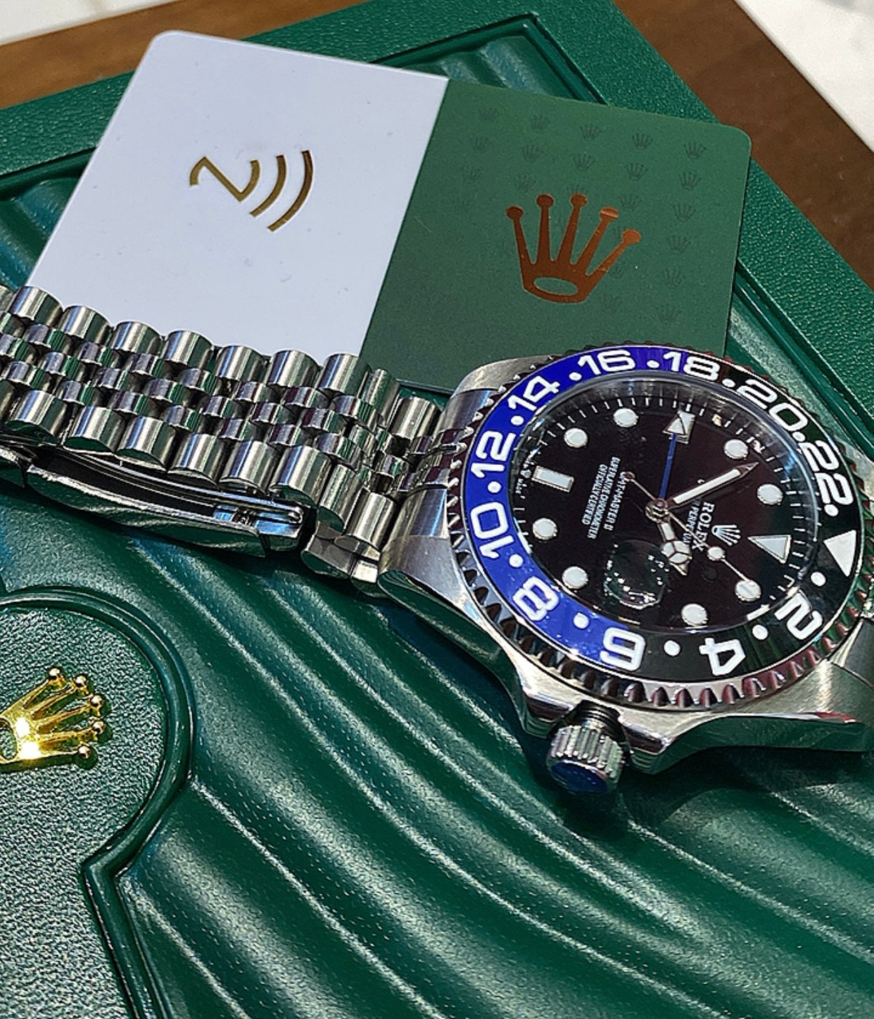 43 mm رولكس باتمان اصدار ٢٠٢٤ كلين تايتل + الكارد الذكي الجديد