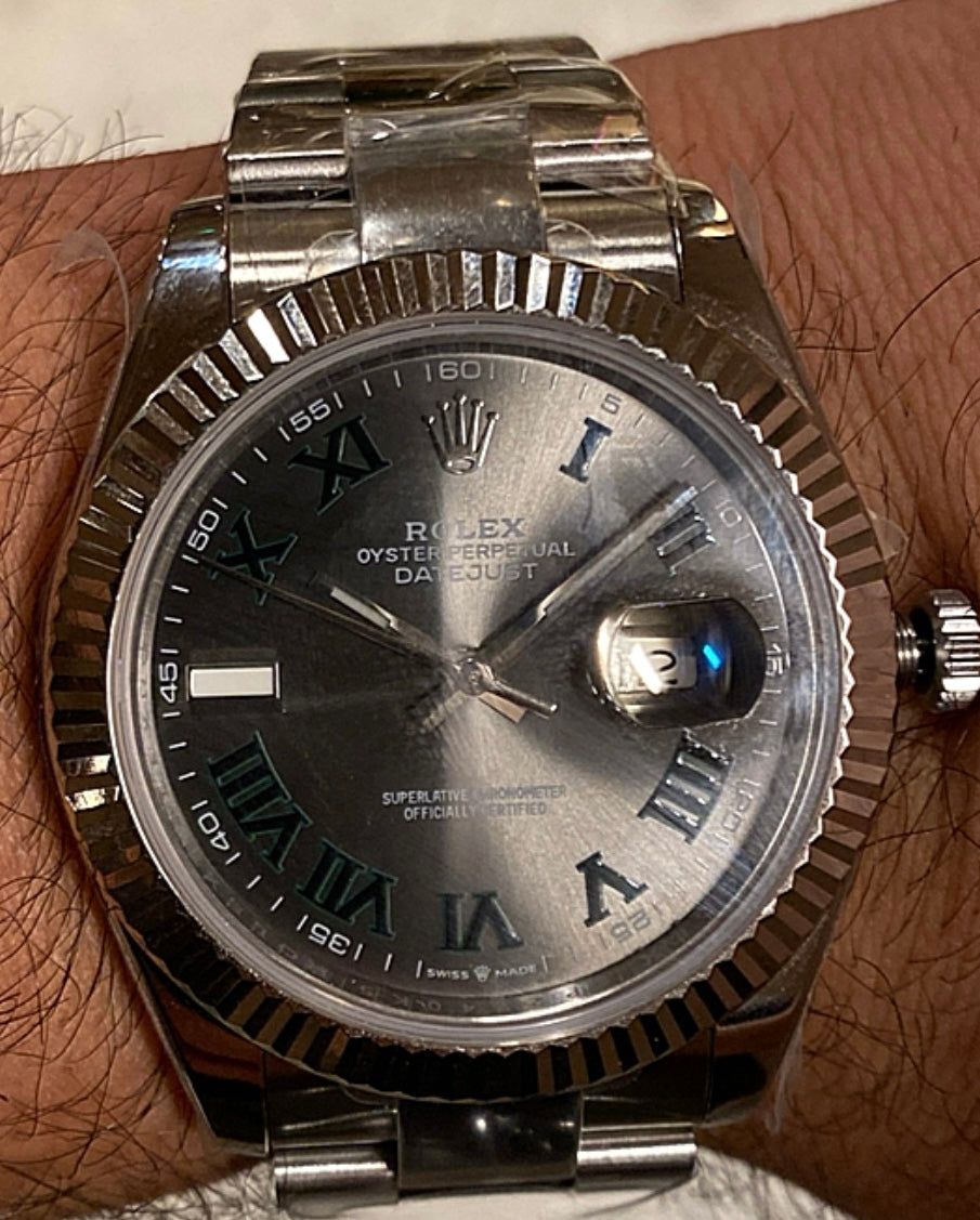 ROLEX DATEJUST WIMBLEDON كلين ماكينة سويسري