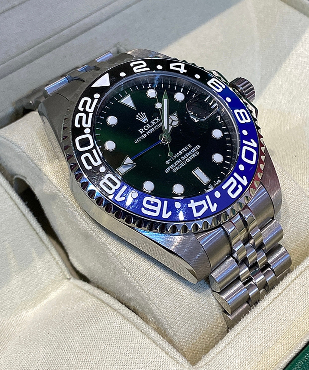 43 mm رولكس باتمان اصدار ٢٠٢٤ كلين تايتل + الكارد الذكي الجديد