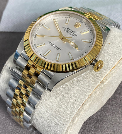 روليكس دايت جست كلين تطابق مع الأصلية- تو تون طلاء ذهب ١٨ مكينة اوتوماتك تصميم سويسري