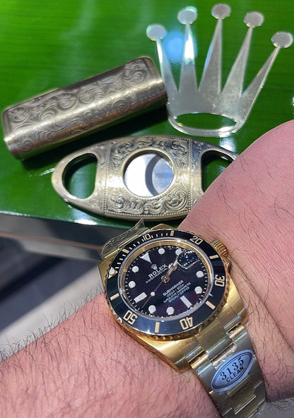 رولكس سابمارينر ذهب اصفر طلاء ١٨ + هانكوك سيت للتشروت اصليه هديه