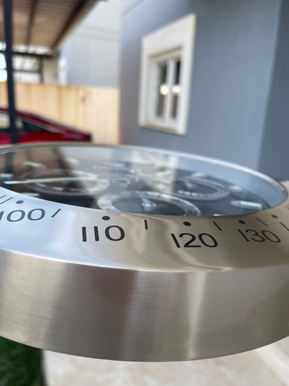 قسم رجال الأعمال ساعه حائط بتصميم رولكس دايتونا سلفر من الداخل اسود