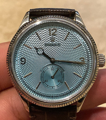 رولكس بيربتشوال 1908 ايس بلو - كلين طبق الأصل ماكينة سويسري حبة واحدة