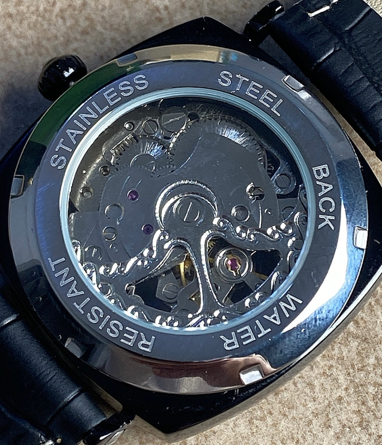 ساعة اكوالاسك ماكينة سويسرية اوتوماتك ويندنج - قطعتين ويا كارد الكفالة المختوم