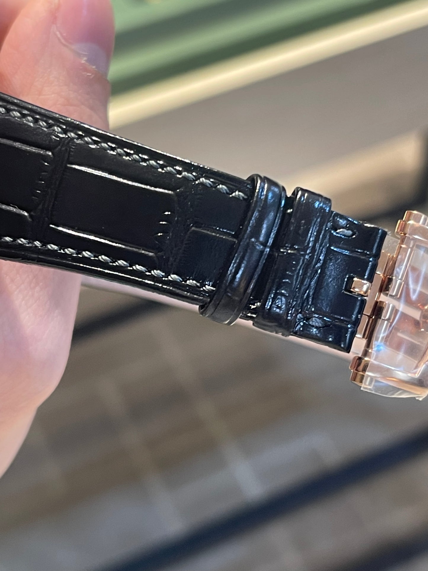 باتيك فيليب 5712 كلين طبق الأصل لا تميز عن الأصلية- ستراب اسود