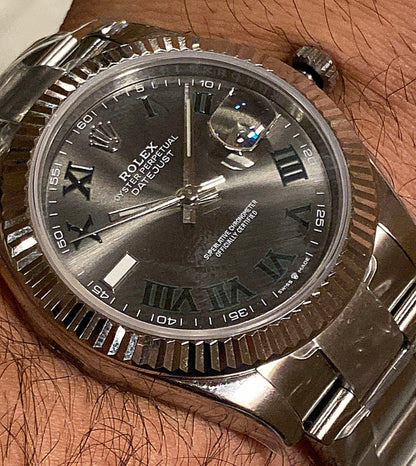 ROLEX DATEJUST WIMBLEDON كلين ماكينة سويسري
