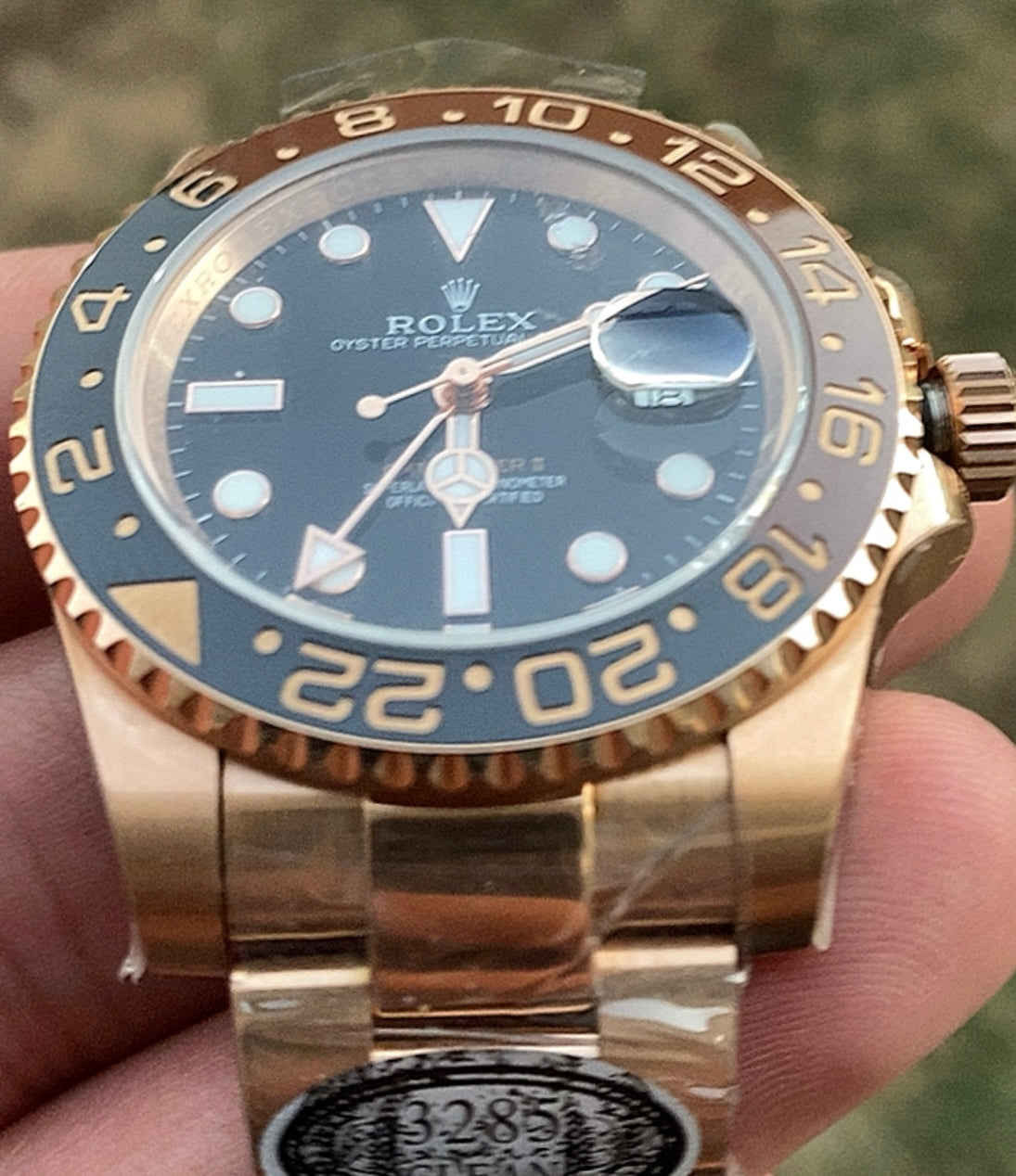 ROLEX GMTMASTER ROOTBEER- كلين طبق الأصل بالتعقيدات و السيريال