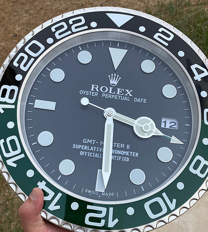 قسم رجال الاعمال - ساعة رولكس سبرايت للحائط - صناعة يدوية للمينا منفذ تاريخ و ارقام لومينوس مثّل ساعة اليد الاصلية