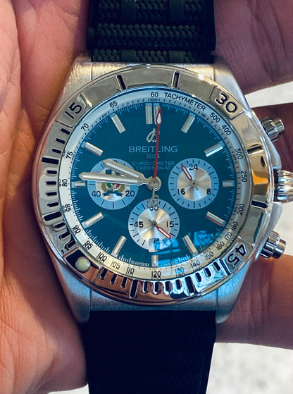 بريتلنج فضي و ازرق