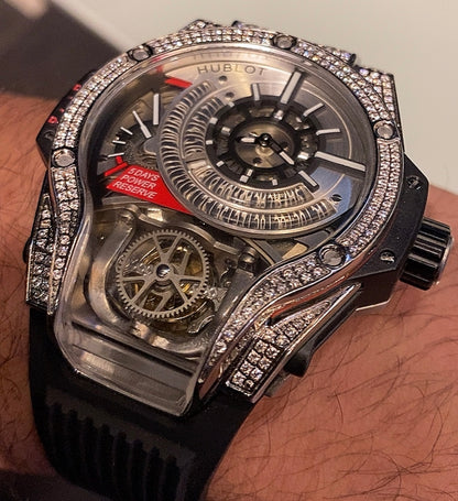 هوبلوت بيج بانج فلوتيمج توربيون - اول حبة في الاردن موديل ٢٠٢٥ (السعر بالدينار الاردني ٦٠٠)