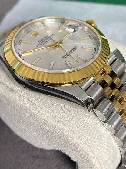 روليكس دايت جست كلين تطابق مع الأصلية- تو تون طلاء ذهب ١٨ مكينة اوتوماتك تصميم سويسري