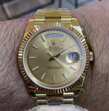 رولكس دايديت كلين فول يالو جولد - كلين طبق الأصل ماكينة سويسري  طلاء ذهب ١٨