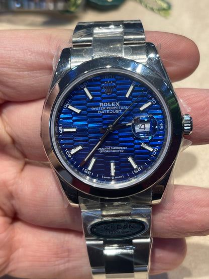 رولكس دايت جست سير اويستر مينا ازرق كلين طبق الاصل