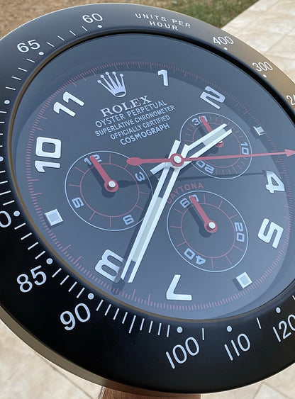 قسم رجال الاعمال - ساعة رولكس دايتونا ماكلرن  للحائط - صناعة يدوية للمينا  - ارقام لومينوس مثّل ساعة اليد الاصلية