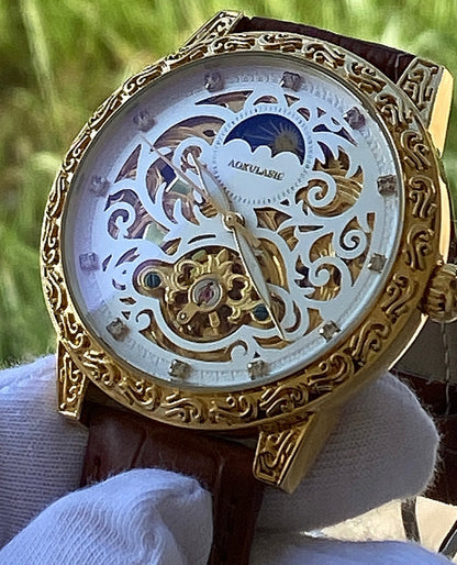 اكوناستك كونستانتين مون فيس - لون ذهبي ماكينة سويسرية