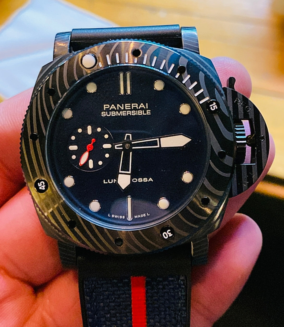 ساعة باناراي كلين طبق الاصل - ماكينة سويسري - صمام يعمل مثل الاصلية حبة واحدة فقط