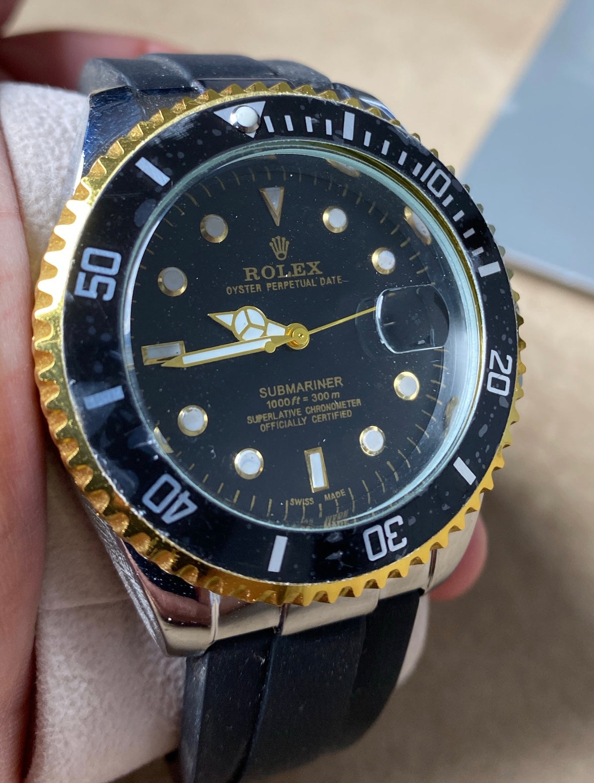 رولكس سابمارينر اسود و ذهبي - كوبي عالي