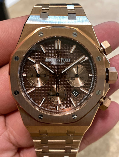 اي بي رويال اوك كرونوجراف روز جولد - كلين طبق الأصل ماكينة سويسري