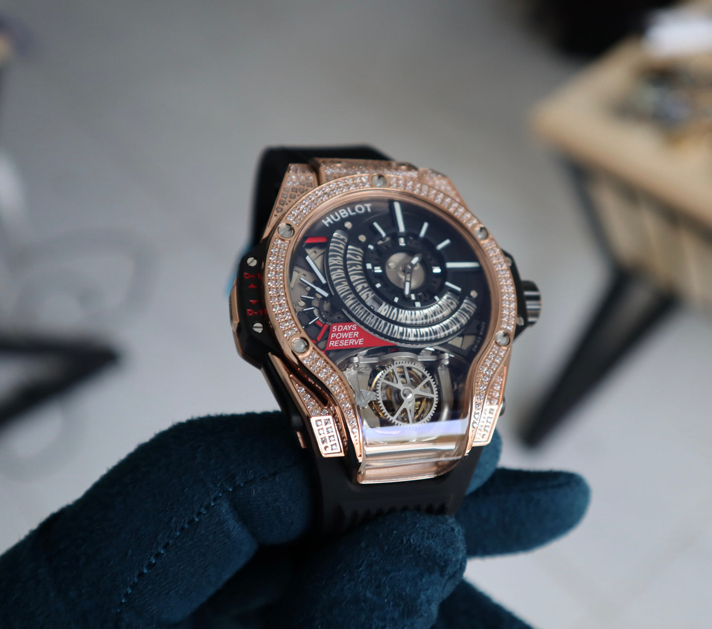 Hublot MP9 Tourbillon - هابلوت ام بي ناين روزجولد ذايموند