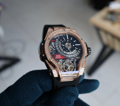 Hublot MP9 Tourbillon - هابلوت ام بي ناين روزجولد ذايموند