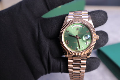 رولكس داي دايت جراند ماستر درجة اولى - روز جولد كامل مينا زيتوني (Copy)